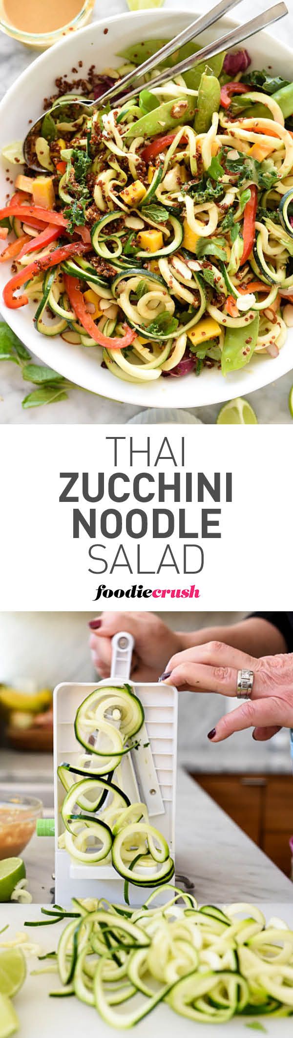 Thai Zucchini Noodle and Quinoa Salad