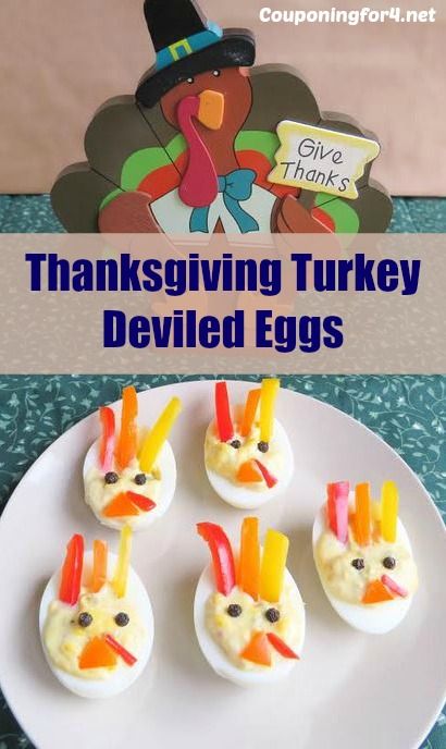 Thanksgiving Turkey Deviled Eggs