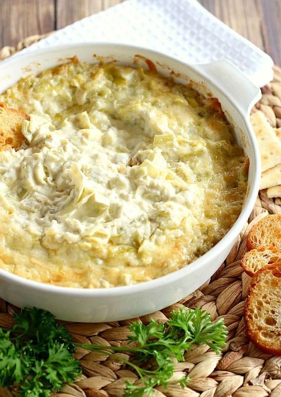 THE Best Artichoke Dip (and easiest