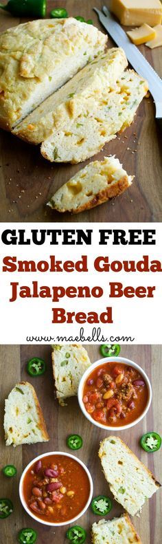 The Best Gluten Free Bread: Smoked Gouda + Jalapeno Beer Bread