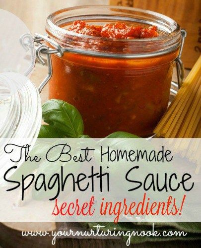 The Best Homemade Spaghetti Sauce Ever