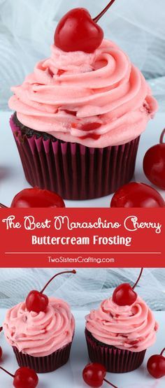 The Best Maraschino Cherry Buttercream Frosting