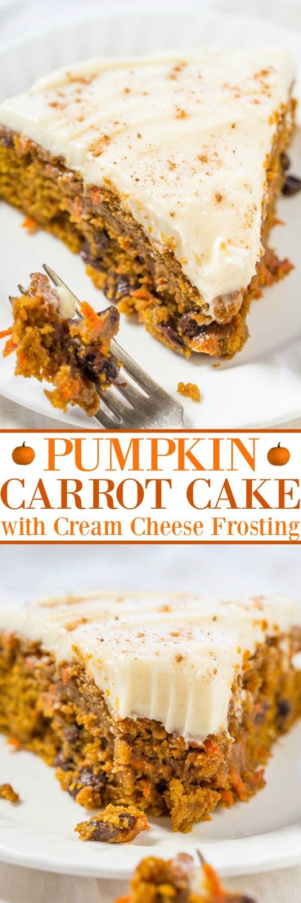 The Best Pumpkin Carrot Cake with Cream Cheese Frosting