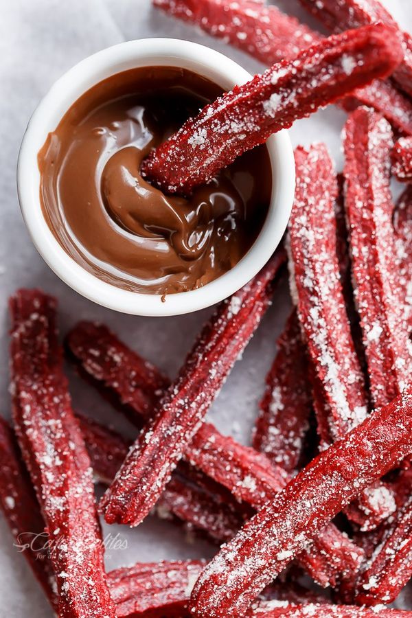 The Best Red Velvet Churros (Baked