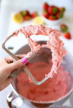 The Best Strawberry Frosting with NO dyes or artificial flavors