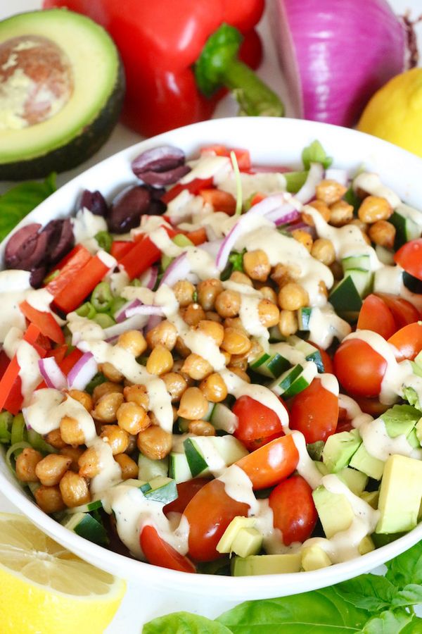 The BIG Vegan Greek Salad