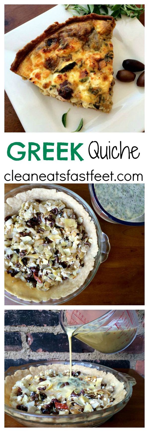 The Greek Quiche with Artichokes, Kalamata Olives, Sun-Dried Tomatoes & Feta