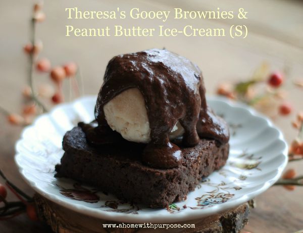 Theresa's Gooey Brownies & Peanut Butter Ice-Cream (S