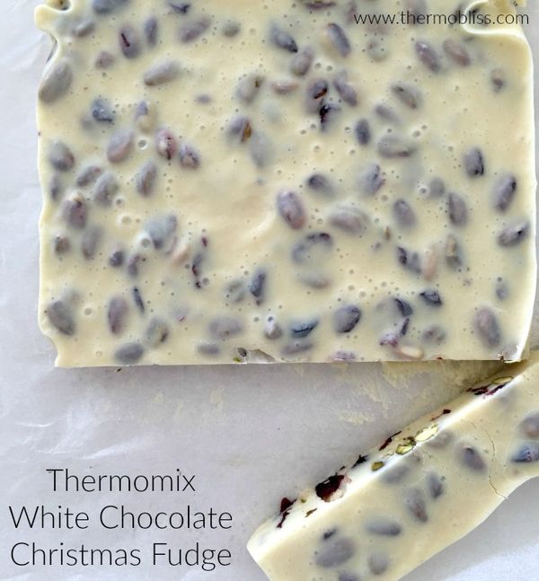 Thermomix White Chocolate Christmas Fudge