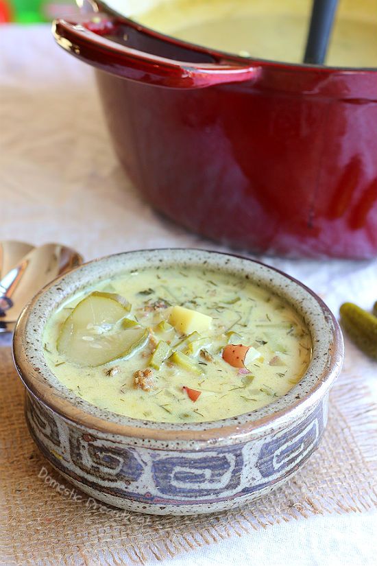 Thick and Creamy Dill Pickle Soup