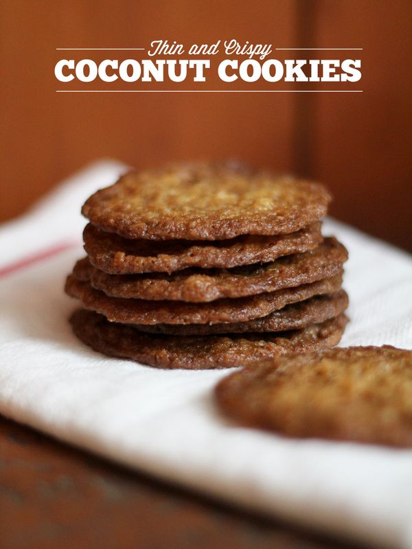 Thin and Crispy Coconut Cookies