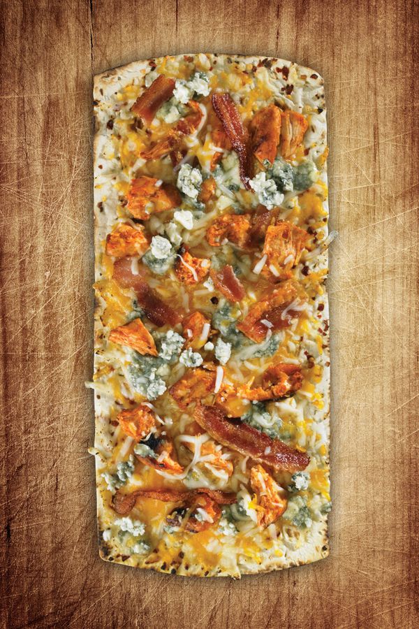 Thin Crust Buffalo Chicken Pizza