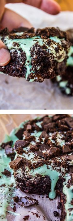 Thin Mint Marshmallow Brownies