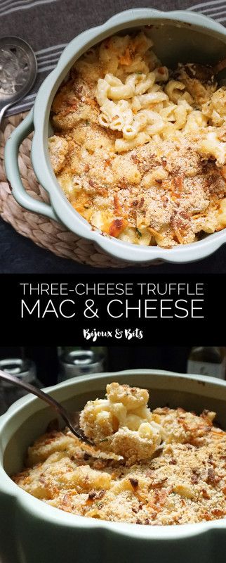 Three-cheese brown butter truffle macaroni and cheese