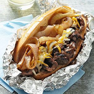 Three-Cheese Philly with Sweet Grilled Onions