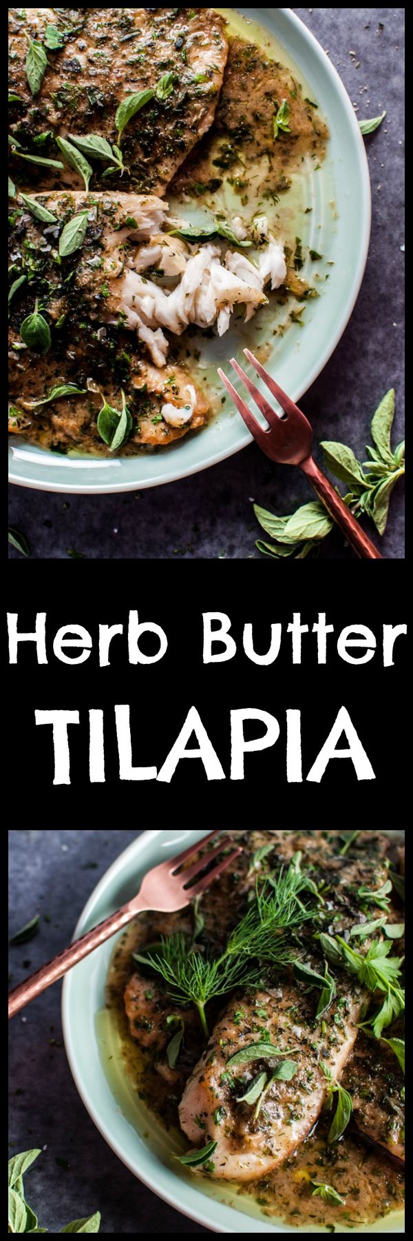 Tilapia with a Lemon Herb Butter Pan Sauce