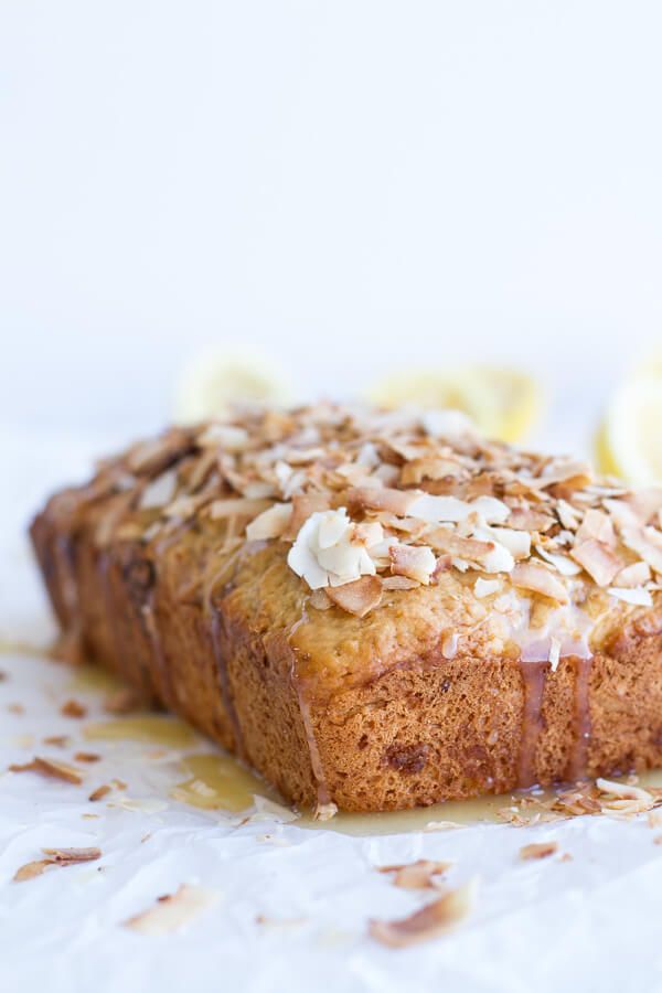 Toasted Coconut Lemon Bread with Salted Honey Butter