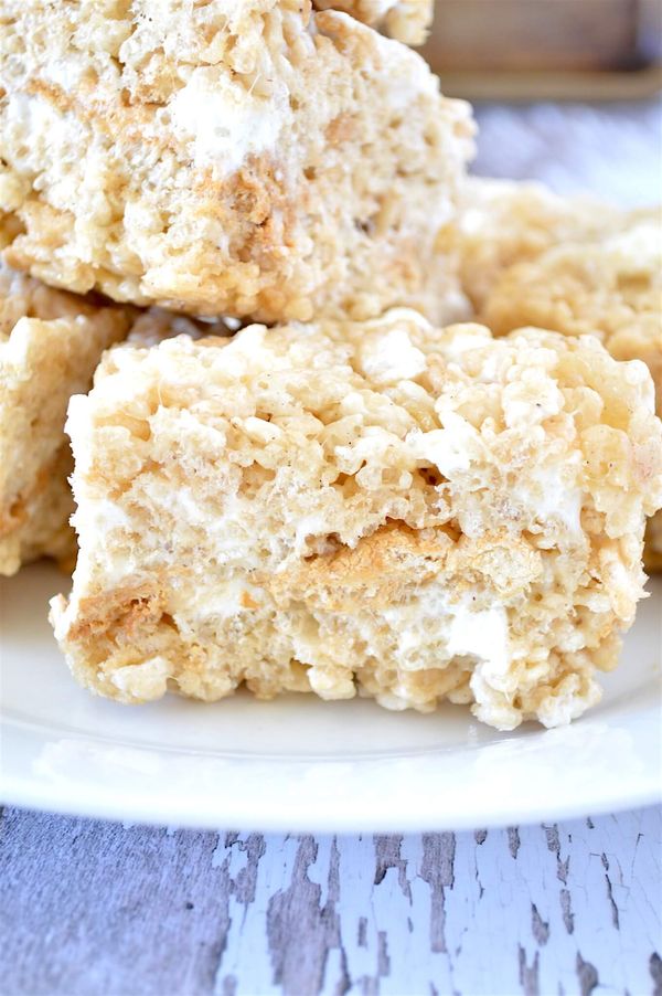 Toasted Marshmallow Vanilla Bean Rice Krispie Treats