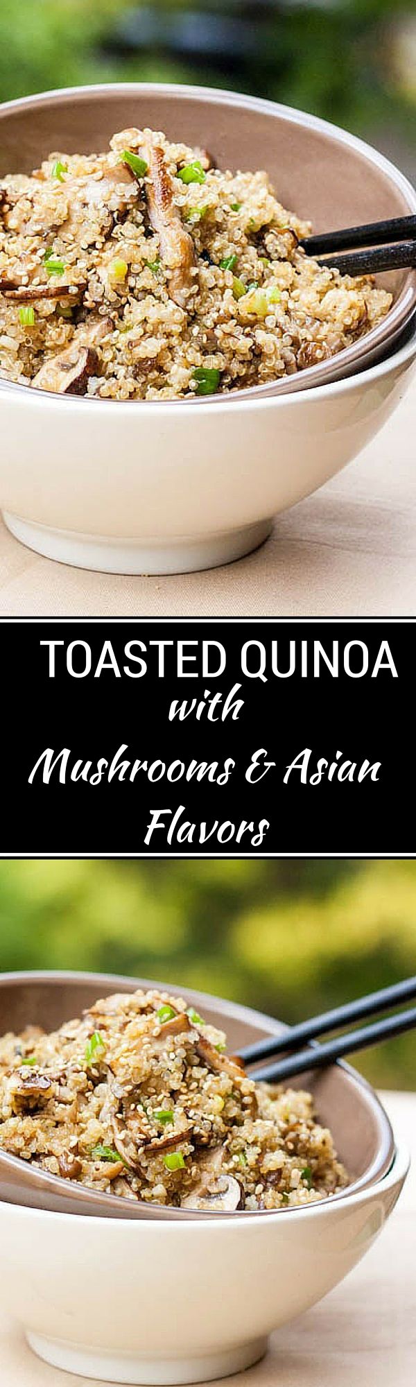 Toasted Quinoa with Mushrooms and Asian Flavors