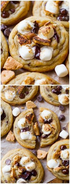 Toasted S'more Chocolate Chip Cookies