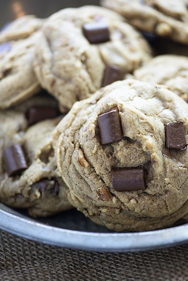 Toffee Pecan Chocolate Chip Cookies