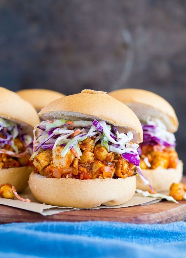 Tofu & Chickpea BBQ Sandwiches