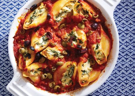 Tofu and Spinach Stuffed Shells