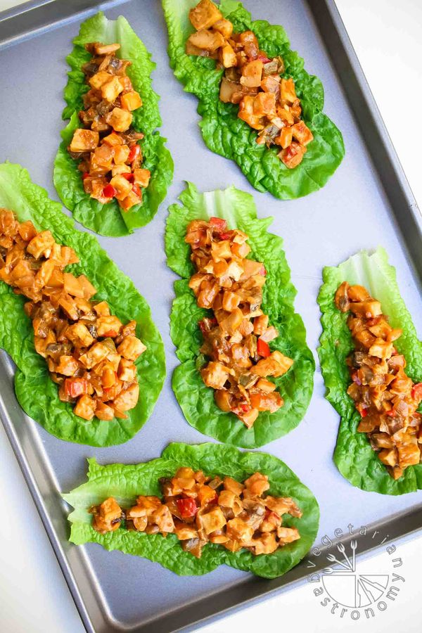 Tofu Peanut Lettuce Wraps