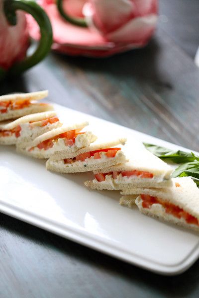 Tomato Feta Tea Sandwiches