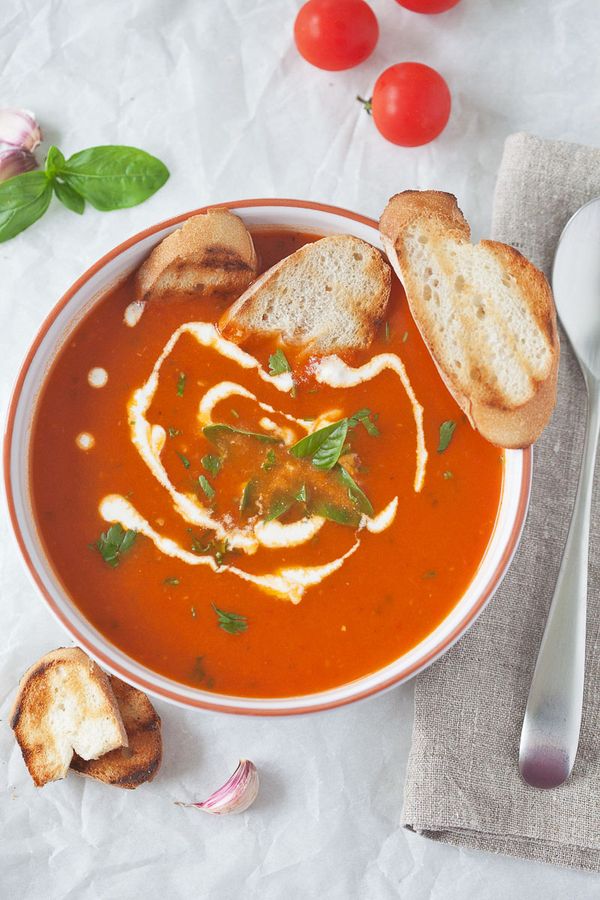 Tomato Soup from Fresh Ripe Tomatoes