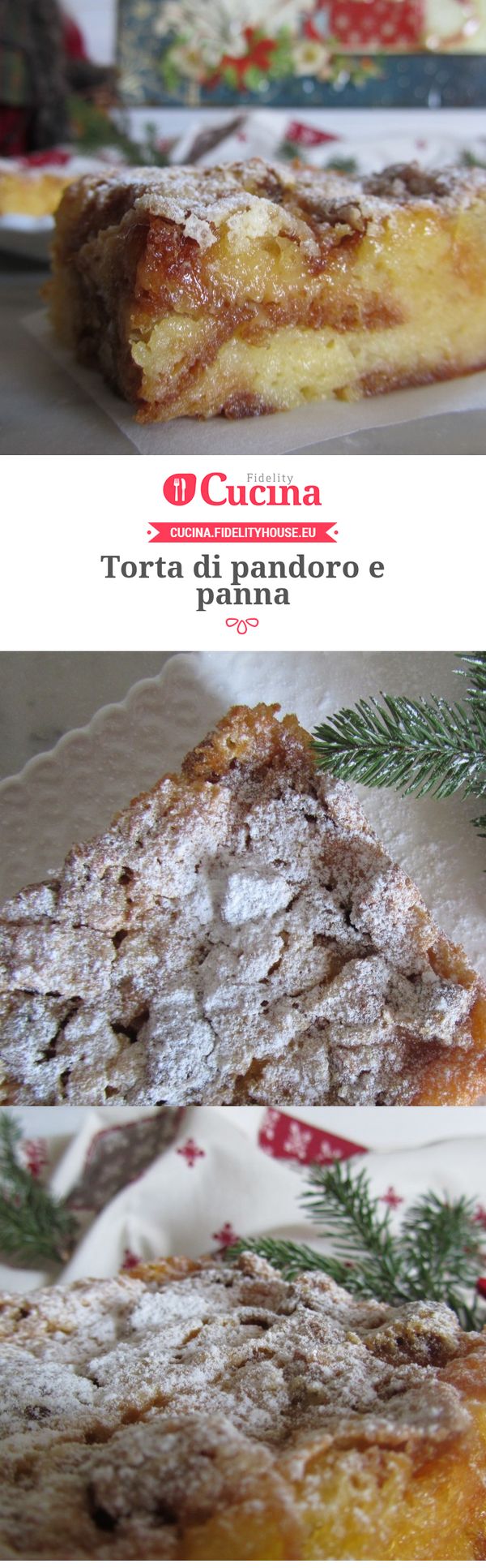 Torta di pandoro e panna