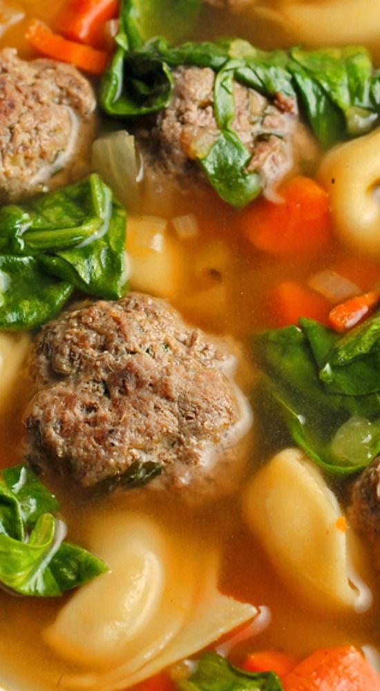 Tortellini Meatball Soup