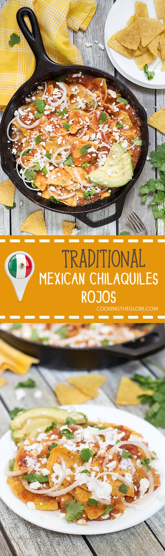 Traditional Mexican Chilaquiles Rojos