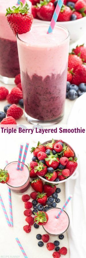 Triple Berry Layered Smoothie