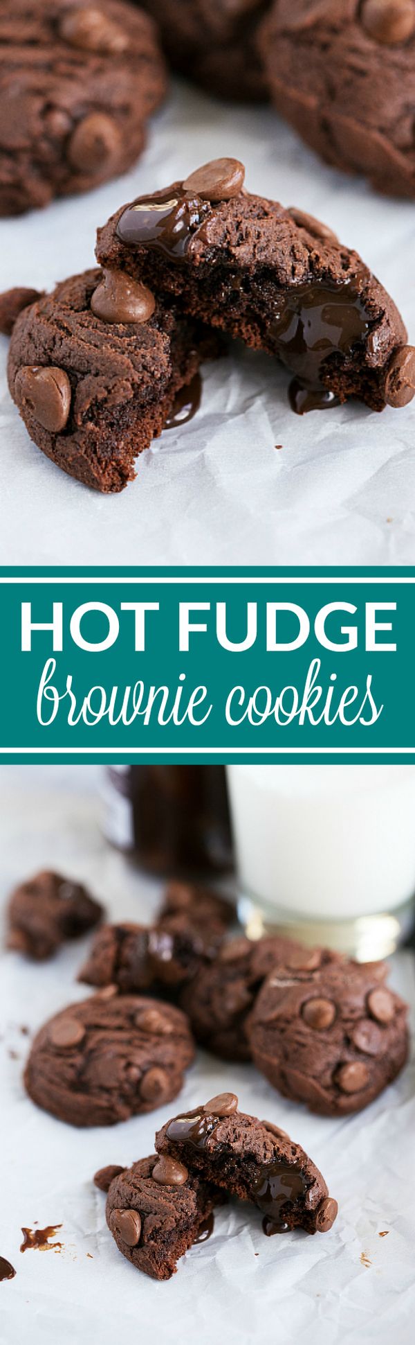 Triple-Chocolate Hot Fudge Brownie Cookies