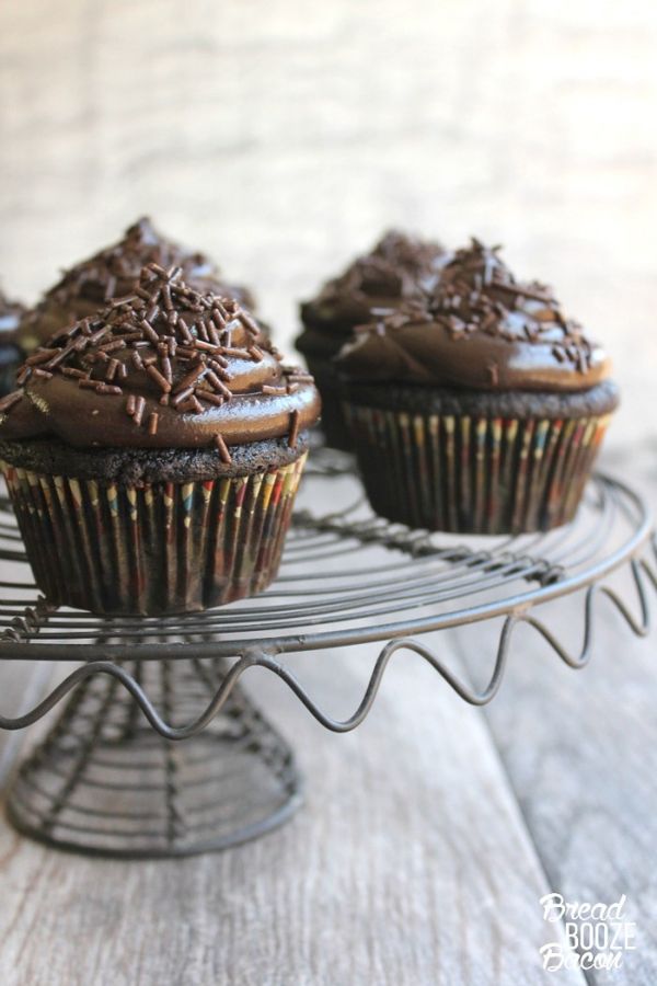 Triple Chocolate Jack Daniel's Cupcakes