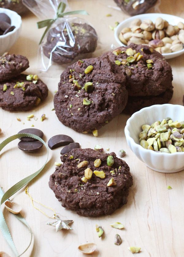 Triple Chocolate Pistachio Cookies