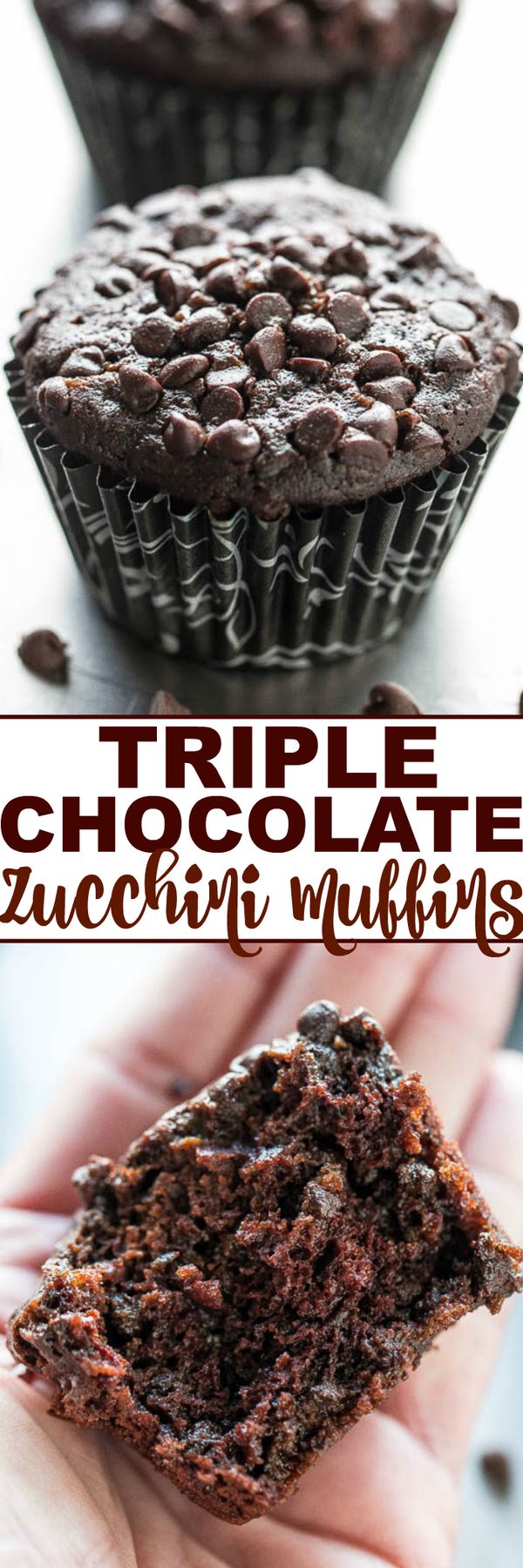 Triple Chocolate Zucchini Muffins