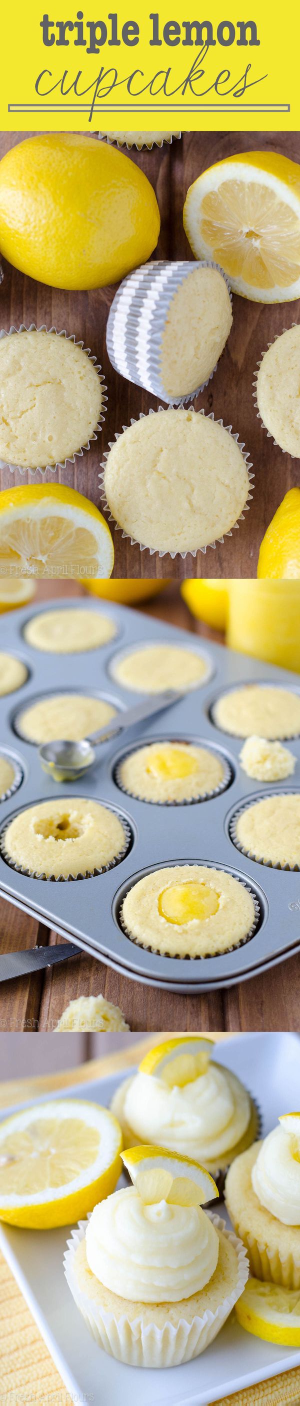 Triple Lemon Cupcakes