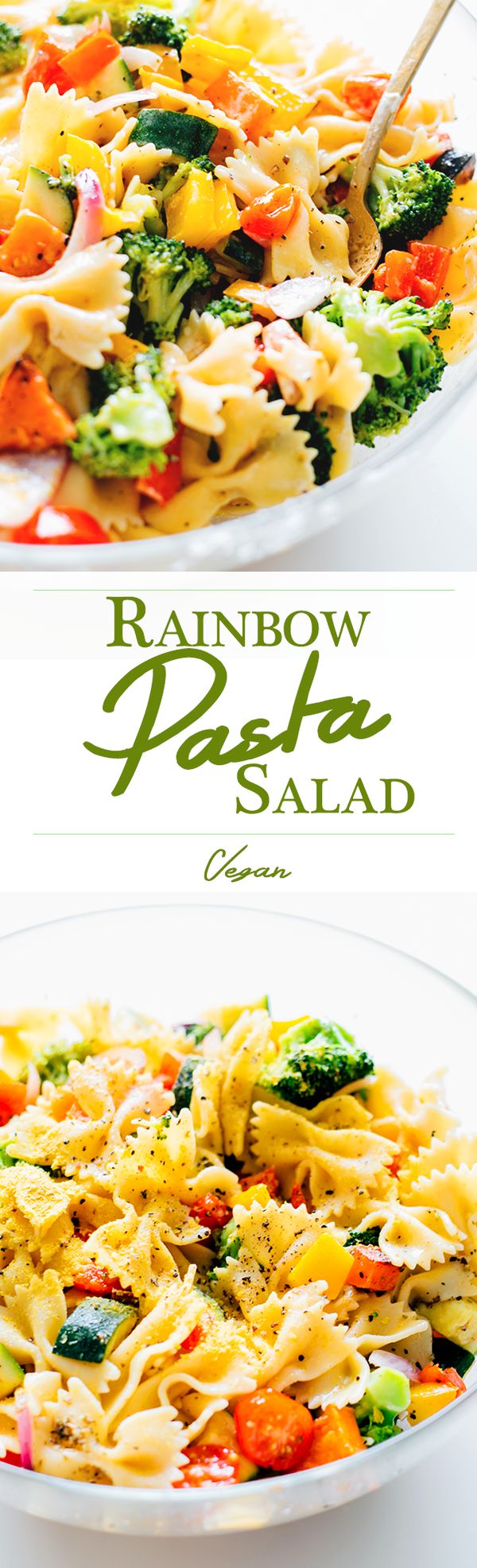 Trippy Vegan Rainbow Pasta Salad