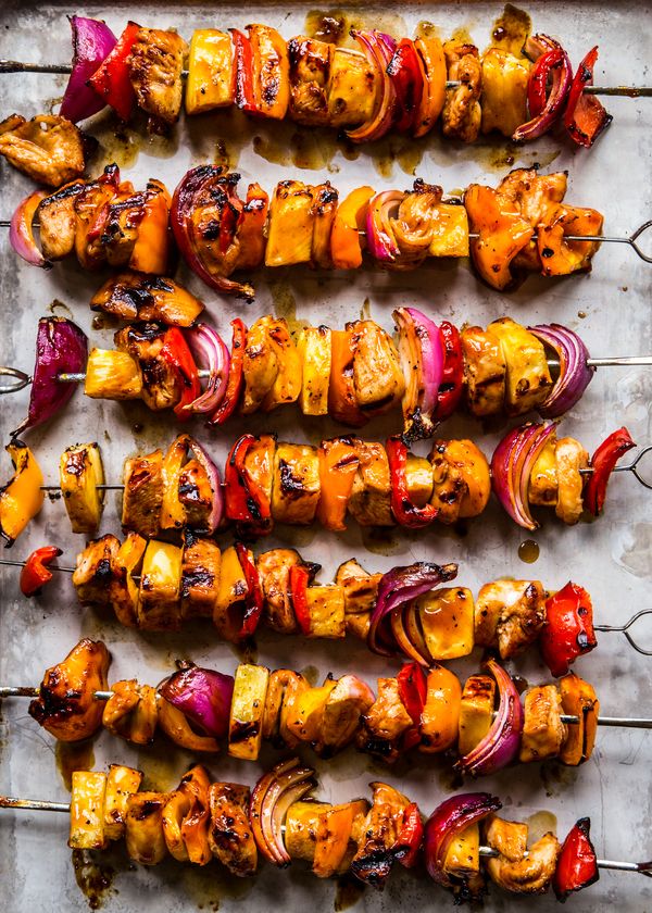 Tropical BBQ Chicken Skewers