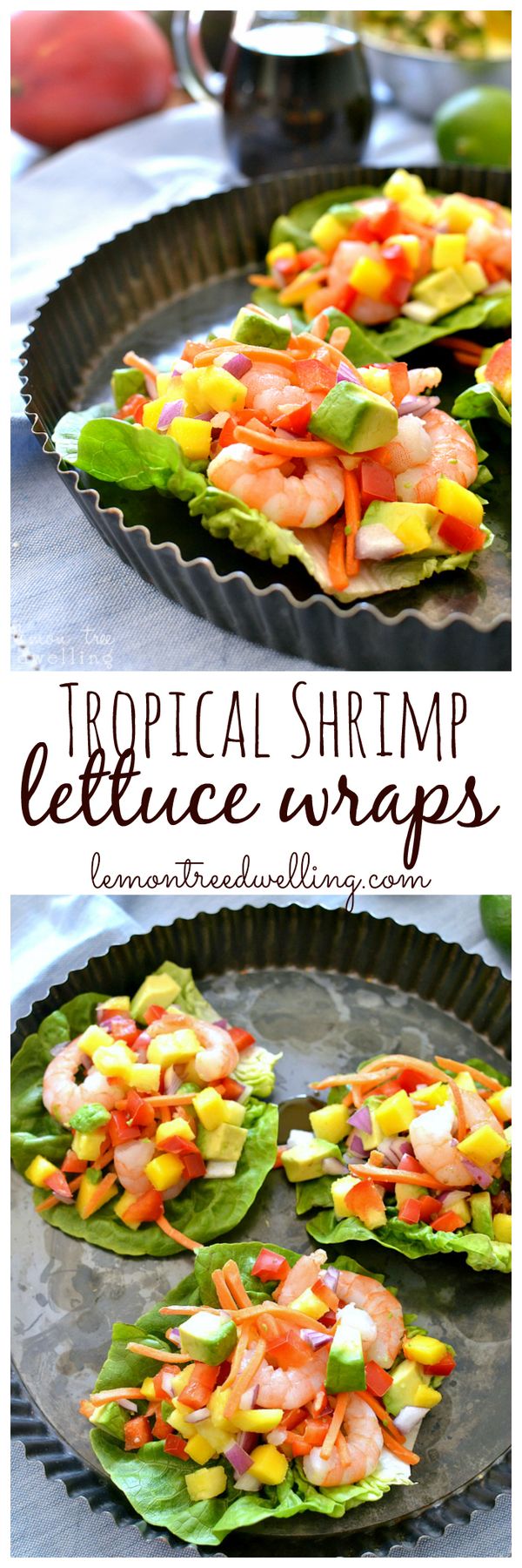 Tropical Shrimp Lettuce Wraps