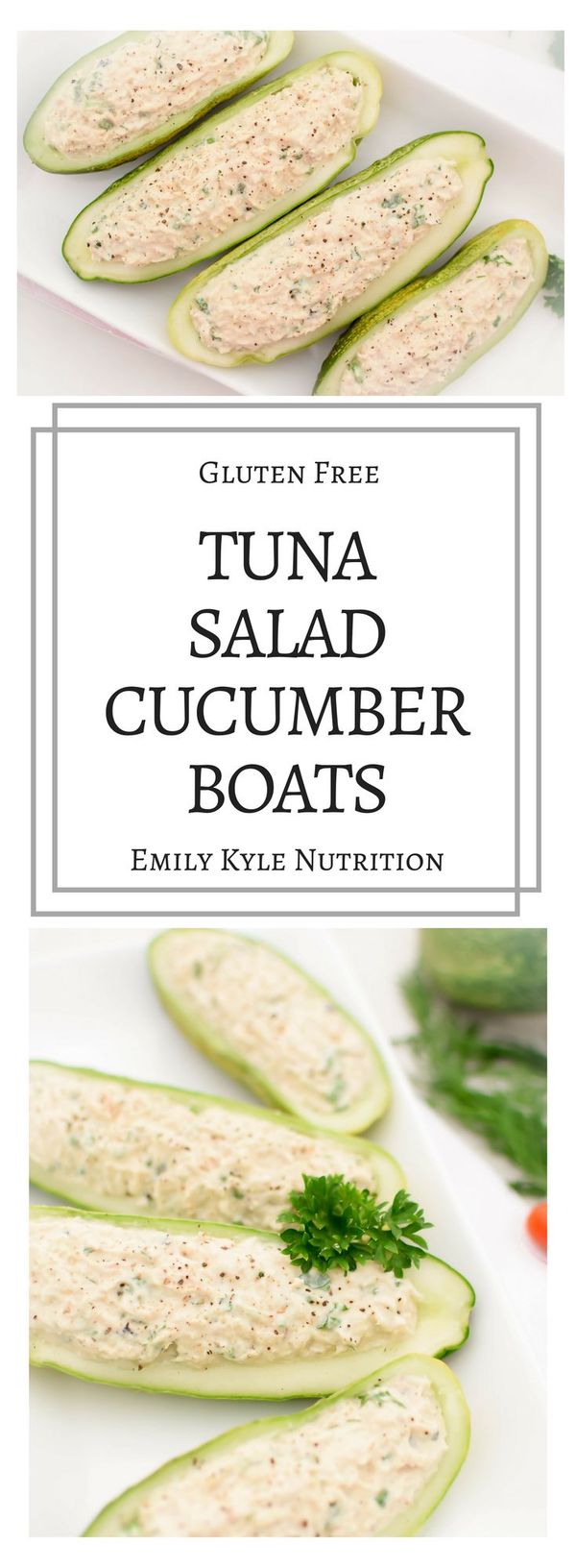 Tuna Salad Cucumber Boat