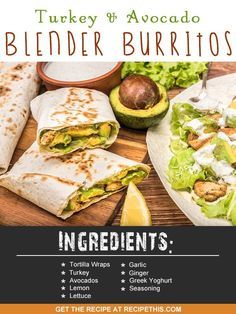 Turkey & Avocado Blender Burritos