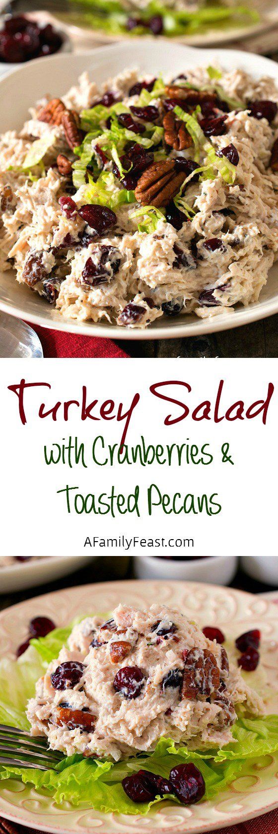 Turkey Salad with Cranberries and Toasted Pecans