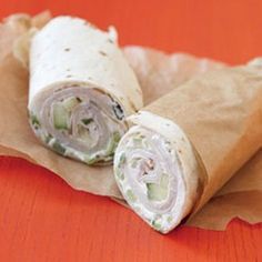 Turkey Wrap with Cucumber Cream Cheese