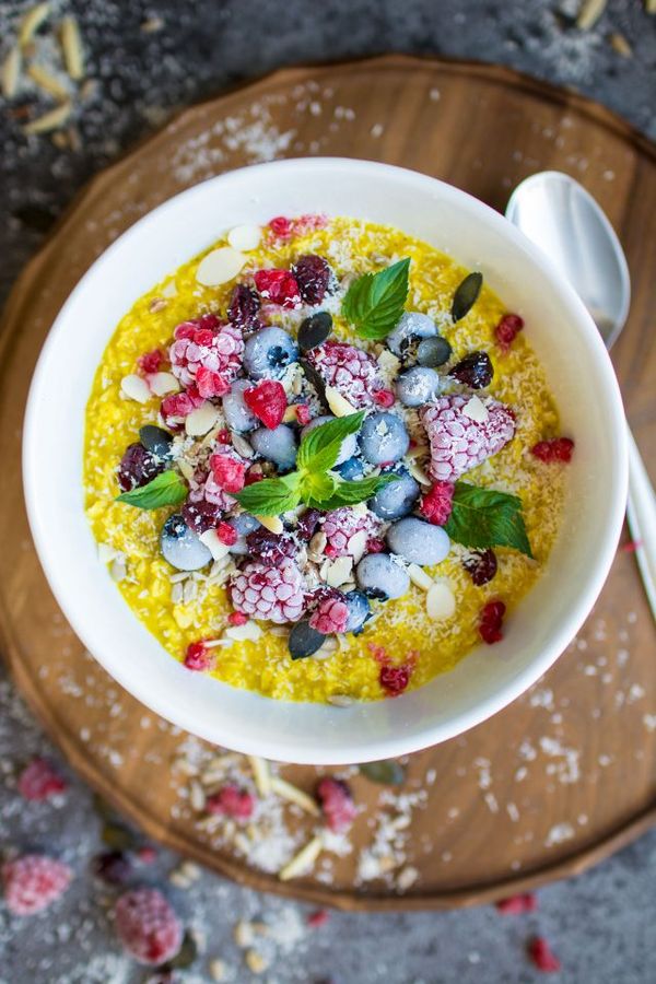 Turmeric Oatmeal - A Glowing Breakfast Bowl