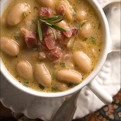 Tuscan White Soup with Pancetta and Rosemary