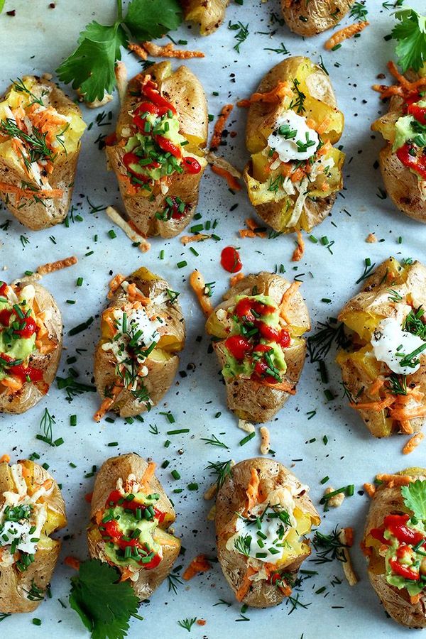 Two-Bite Vegan Baked Potatoes