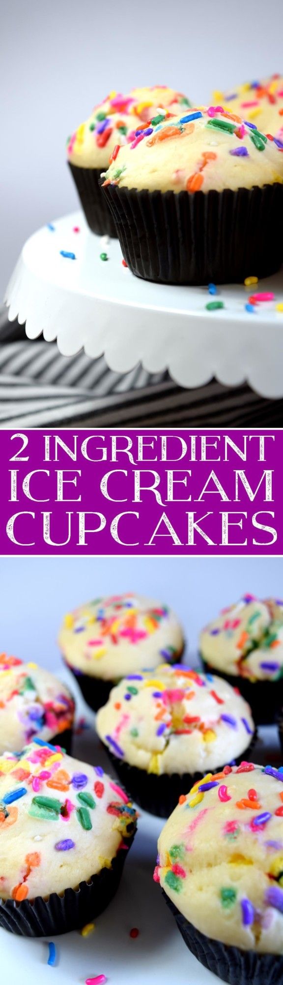 Two Ingredient Ice Cream Cupcakes